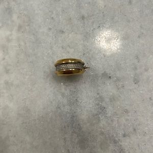 Gold and white gold hoop earring (only one)